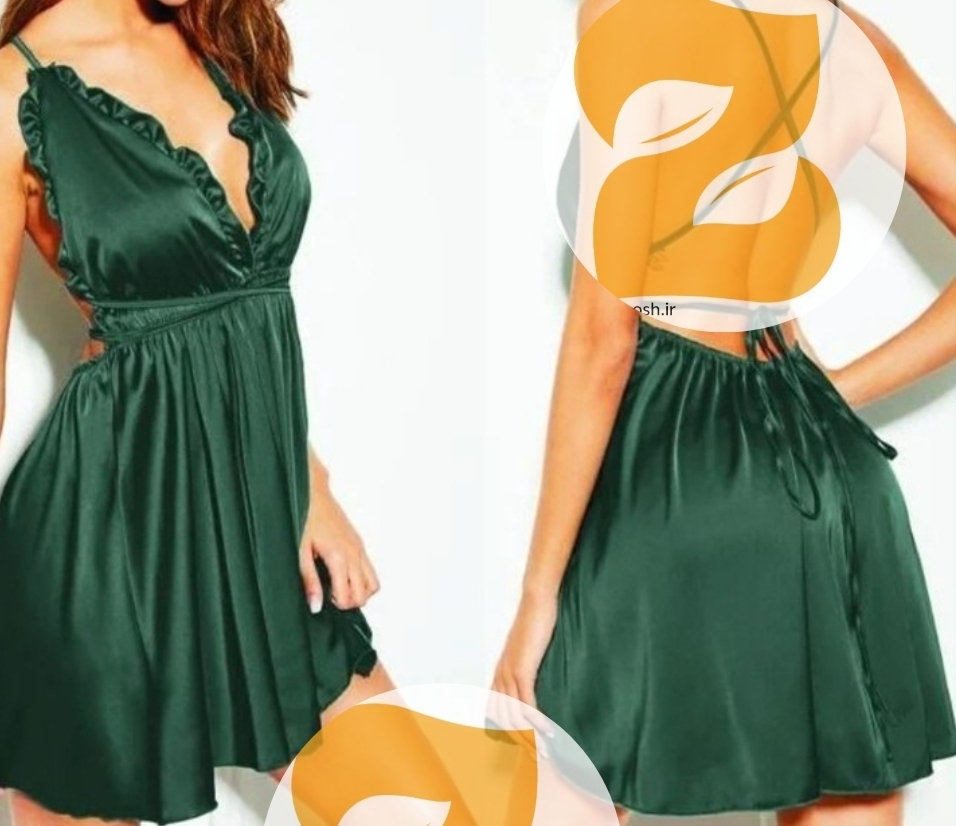  لباس خواب ساتن سبز زنانه شیک در فروشگاه آنلاین زدپوش 